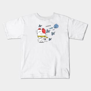 It's too cold - aknyangi, cat miaw lovers Kids T-Shirt